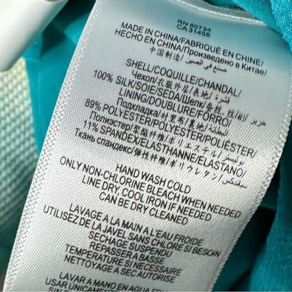 BCBG MAX AZRIA BLUEJADE STARR V-NECK SILK HALTER GOWN IML6W195 SIZE 8 blue maxi - Picture 3 of 6